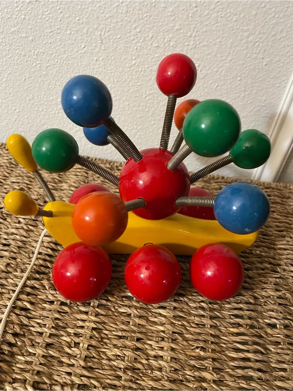 Vintage Kouvalias Atomic Pull Toy from Greece